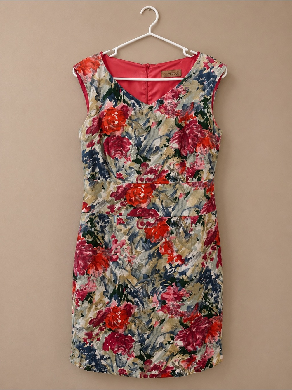 Floral V‑Neck Sheath Dress in Multicolor by Two by Vince Camuto